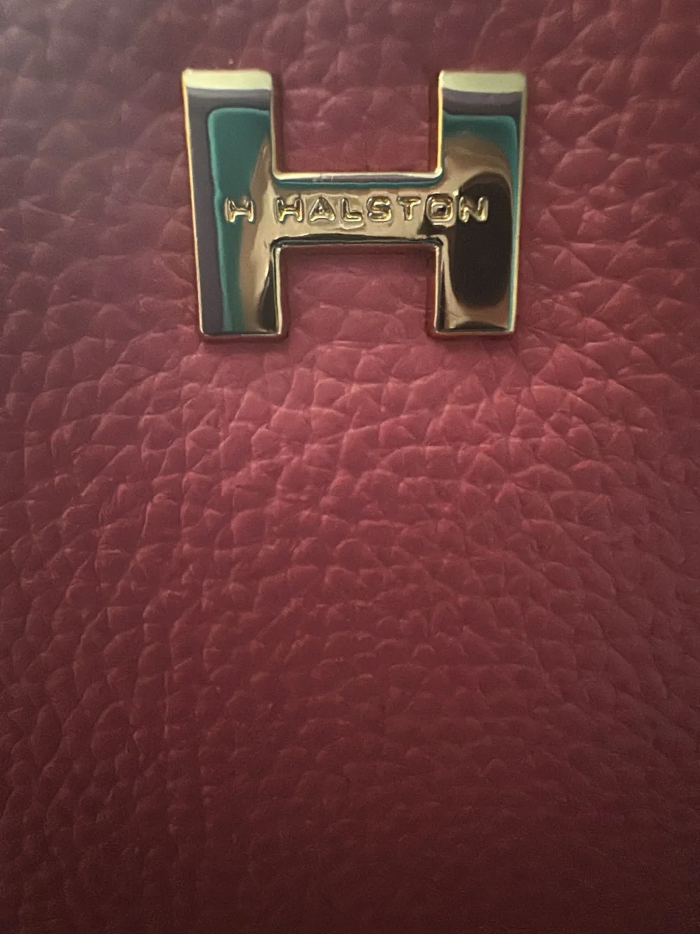 Vintage H by Halston Coral Pink Zip Wallet with Gold Hardware